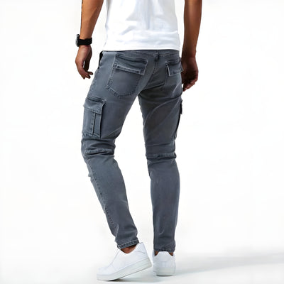 NILS | Cargohose aus Stretch-Denim