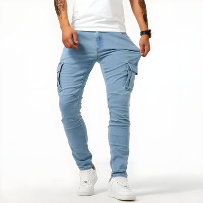 NILS | Cargohose aus Stretch-Denim