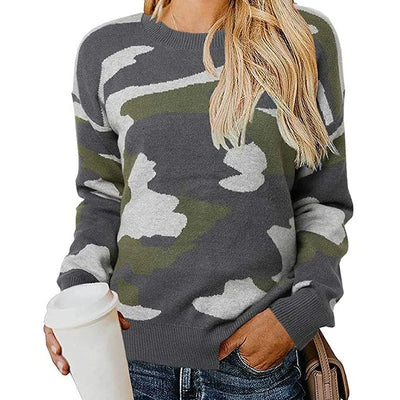 VRYSEN™ | Camouflage Leopard-Pullover